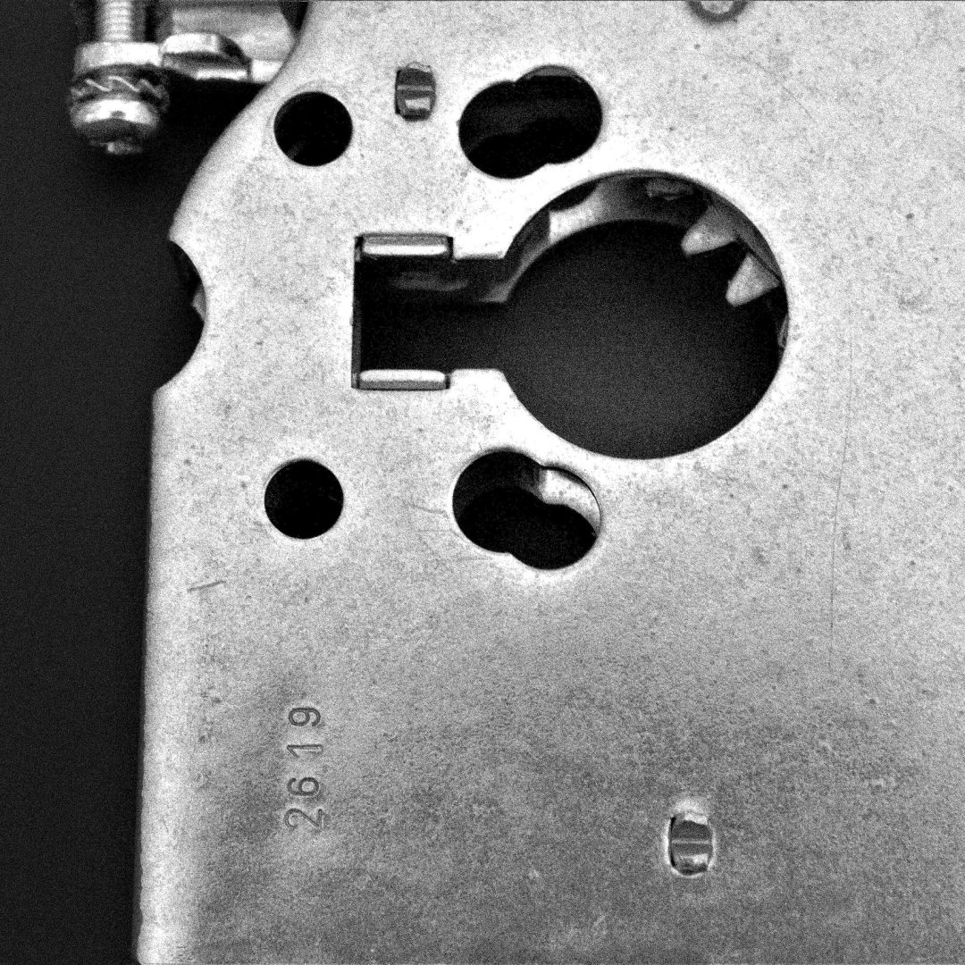 a close picture of a door lock