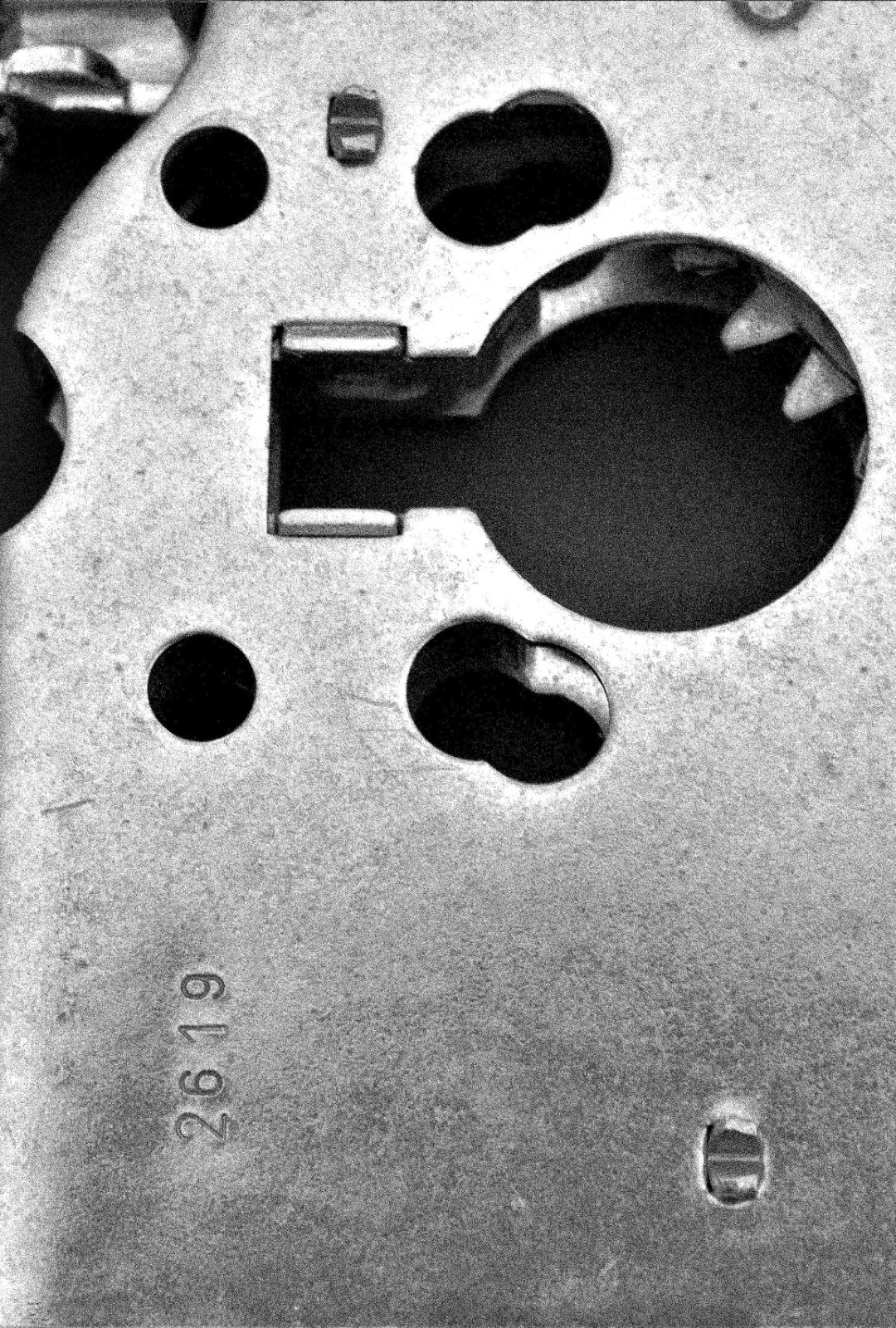 a close picture of a door lock